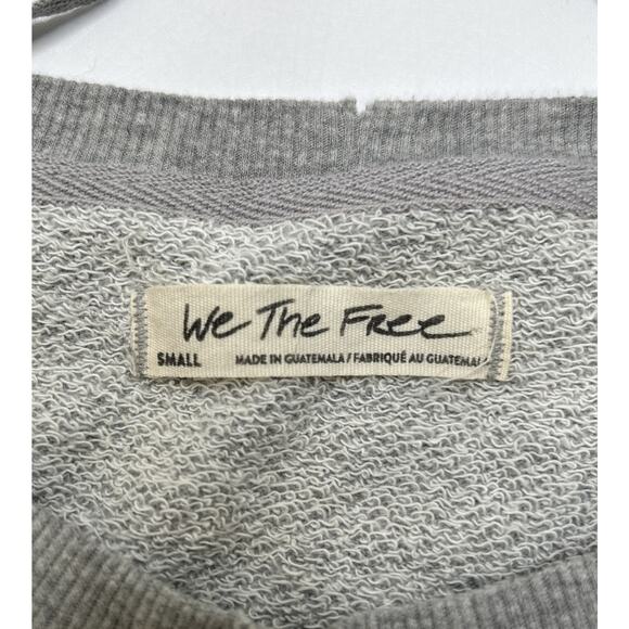 WE THE FREE PEOPLE Sweatshirt Womens Small Light Gray Oversized Camden Pullover - Picture 2 of 7